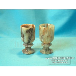 Набор рюмок из оникса узкие 2 шт 70 мм упаковка люкс L