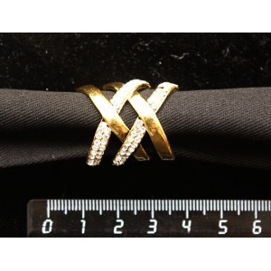 Муфта для платка со стразами "корзинка", цвет золотистый