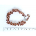 Браслет из солнечного камня, галтовка, жгут 2 нити, на застежке