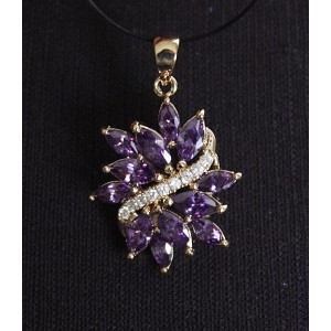 Кулон из аметиста (синт.) "созвездие мечты"