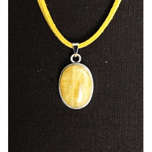 Кулон из цитрина, простой овал 18х13мм
