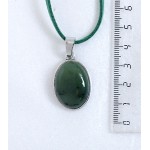 Кулон из нефрита, простой овал 25х18мм