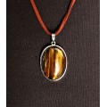 Кулон из тигрового глаза, овал 30х22мм