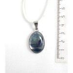 Кулон из флюорита, простой овал 25х18мм