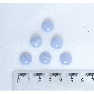 Агат голубой (сапфирин), кабошон круг 12мм