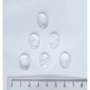 Горный хрусталь, не полностью прозрачный, кабошон овал 18х13мм