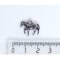 Подвеска "зебра", цвет ант. серебро, 17х14мм