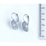 Серьги из горного хрусталя (не полностью прозрачный), овал 18х13мм замок петелька