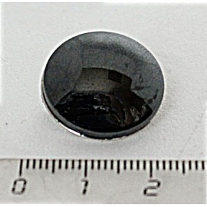 Брошь из гематита, круг 20мм