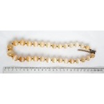 Бусы из селенита, шарик до 18мм, 48см + цепочка