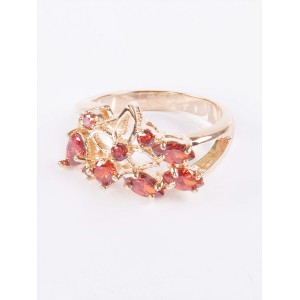 Кольцо с гранатом "букет Венеры"