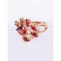 Кольцо с гранатом "королевский сад"