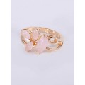 Кольцо с розовым кварцем "нерине"