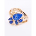 Кольцо с лазуритом "азалия"