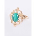 Кольцо с малахитом "Констанция"