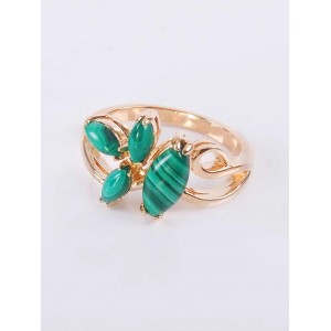 Кольцо с малахитом "нерине"