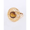 Кольцо с тигровым глазом "восточное солнце" Кольцо с тигровым глазом "восточное солнце"