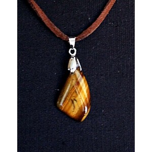 Кулон из тигрового глаза, галтовка 15-25мм