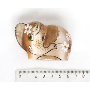 Фигурка "Слоник Ромашка" из селенита 70*25*45 мм