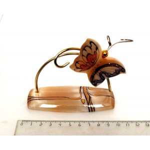 Визитница "бабочка" из селенита