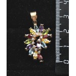 Кулон из циркона мульти "павлин"