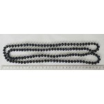 Бусы из жемчуга черного III, шарик 8мм, 110см