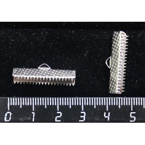 Зажимы для лент железные, цвет платина, ширина 25мм, отв-е 2мм