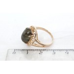 C830 Кольцо из лабрадорита "греческое", позолота