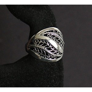 Кольцо "классика", посеребрение с оксидированием