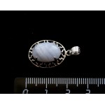 C830 Кулон C830, родиум, из агата голубого (сапфирин) "греческий"