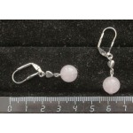 Серьги из аметиста, шарик 10мм, коннектор "сердечко"