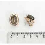 Серьги из лабрадорита "греческие" замок гвоздик+лапка