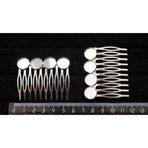 Основа для заколки-шпильки 4 камня круг 12мм