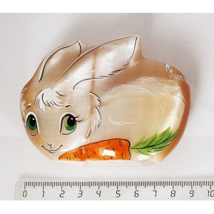 Зайчик Кузьма из сленита 95x70x30мм