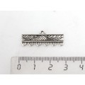 Коннектор "волны", 1+6 петелек, 28х10мм, цвет ант. серебро