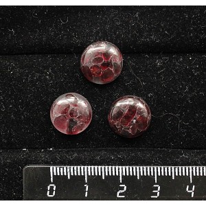 Гранат, кабошон-мозаика круг 12мм