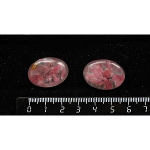Турмалин розовый кабошон-мозаика овал 25х18мм