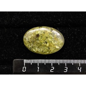 Хризолит, кабошон-мозаика овал 30х20мм