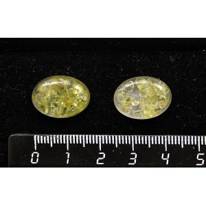 Хризолит, кабошон-мозаика овал 18х13мм