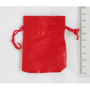 Мешочек подарочный атласный, 7*9 см, цвет красный