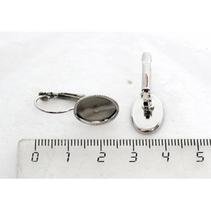 Основа для серег, сеттинг овал 14х10мм, замок петелька, пара