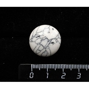 Брошь из каулита, круг 20мм