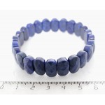 Браслет из лазурита (тонированный), узкие сегменты с огранкой 14х9мм