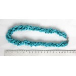 Бусы из бирюзы (имитация) жгут 3 нити, галтовка