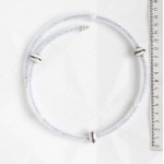 Колье c жемчугом и стекляными бусинами в сетке, цвет белый