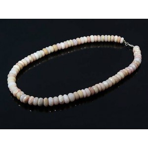 Бусы из опала (натуральный), цвет розовый, огранка, 49,5см