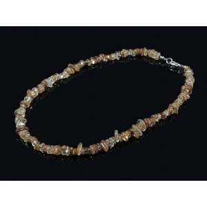 Бусы галтовка из кварца волосатика золотого, 43см