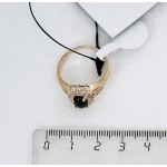 Кольцо с нефритом "малый овал в цирконах"