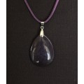 Кулон из кварца (цвет аметист) "капелька" 30х40мм