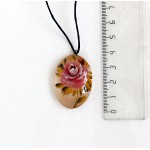 Кулон из селенита "роза с бутонами" 35х25мм